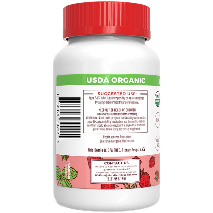 MaryRuths Organic Kids Probiotic Strawberry (60 gummies)