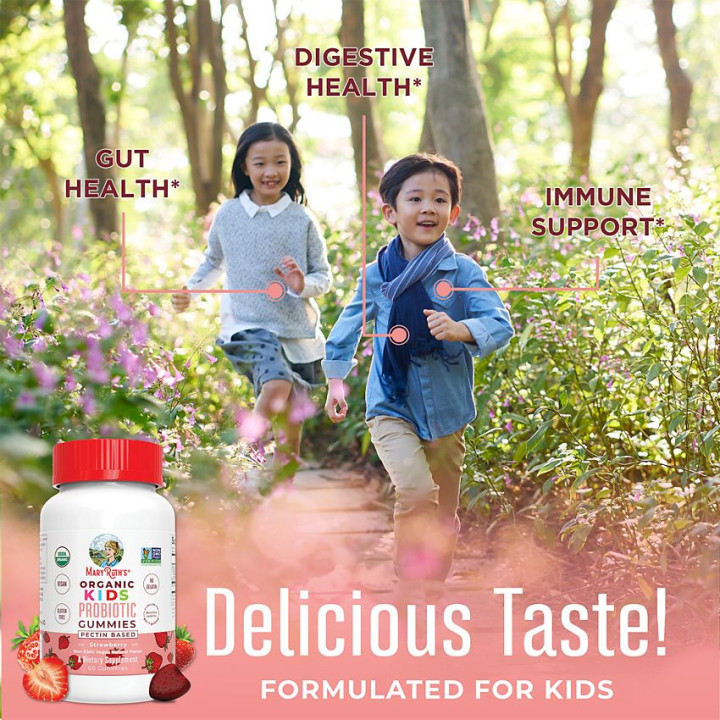 MaryRuths Organic Kids Probiotic Strawberry (60 gummies)