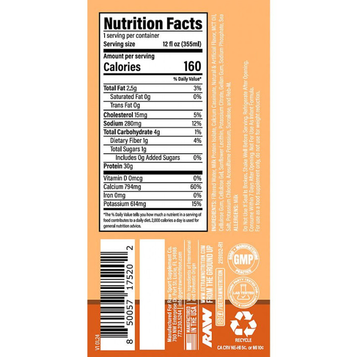 Raw Protein Shake Salted Caramel (12 fl oz)