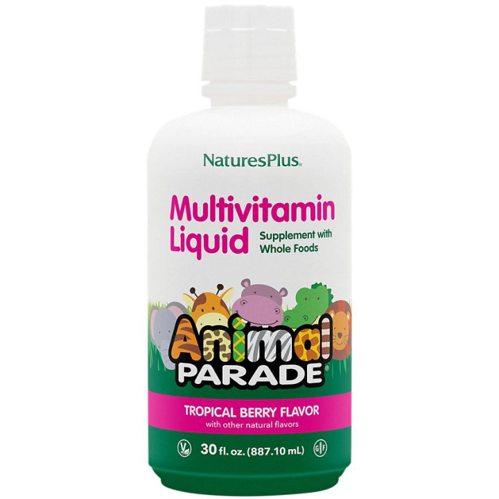 NaturesPlus Multivitamin Animal Parade Tropical Berry 30 fl oz
