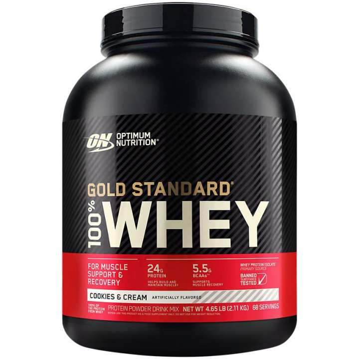 Gold 100% Whey Cookies & Cream (68 serv) 4.6 lb