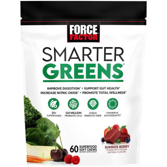 Force Factor Smarter Greens Soft Chews Summer Berry (60 Chews)