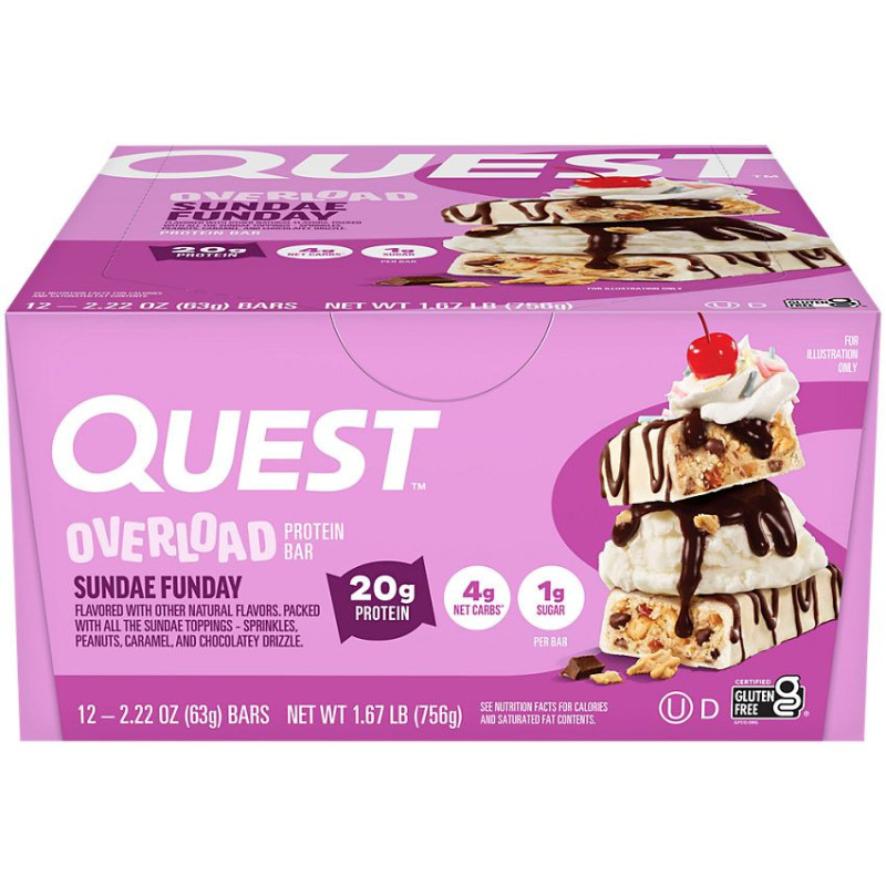 Quest Overload Sundae Funday (1 bar)