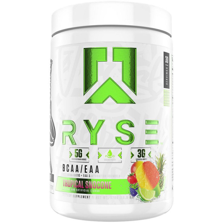 Ryse BCAA + EAA Supports Hydration Tropical Snocone (30 serv)