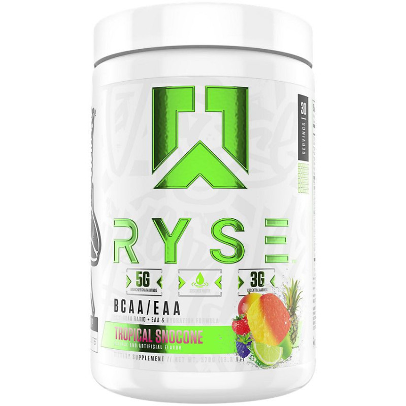 Ryse BCAA + EAA Supports Hydration Tropical Snocone (30 serv)