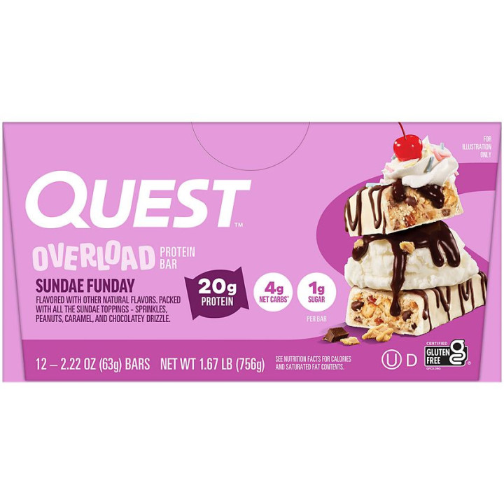 Quest Overload Sundae Funday (1 bar)