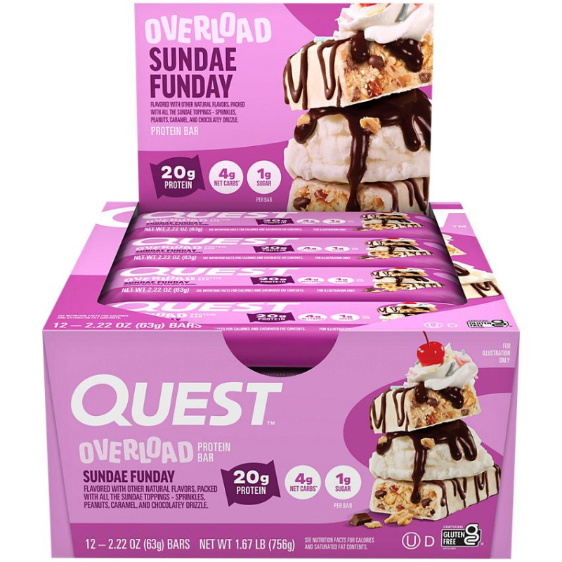 Quest Overload Sundae Funday (1 bar)