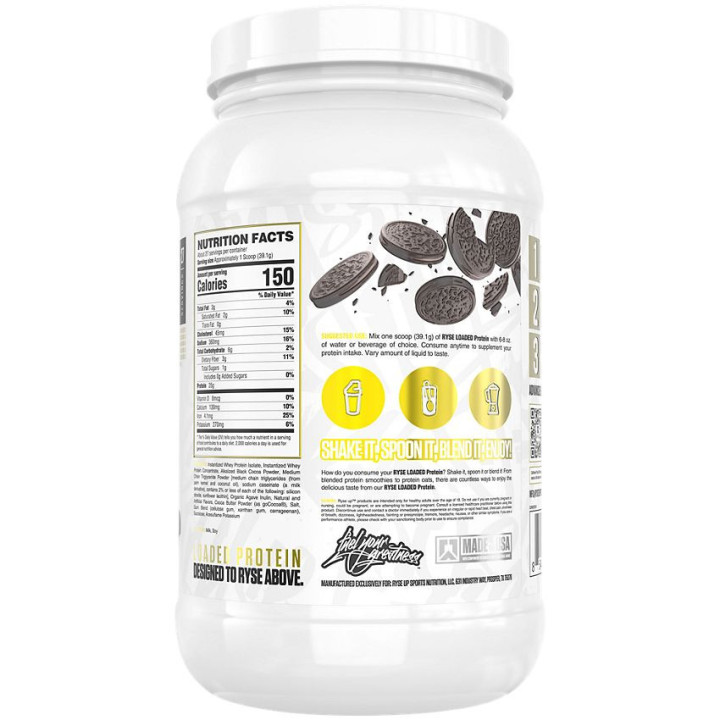 Ryse Loaded Whey Protein Chocolate Cookie Blast (27 sev) 2.3 lb