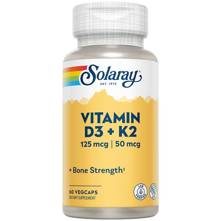 Solaray Vitamin D3 & K2 5000 IU (60 veg caps)