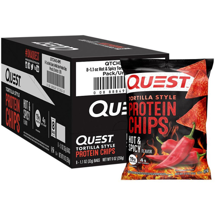 Quest Tortilla Style Protein Chips Hot+Spicy (1 bolsa)