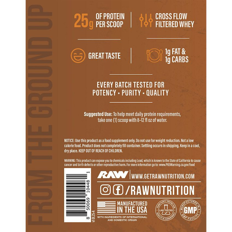 Grass Fed Whey Protein Isolate Powder - Salted Caramel (25 serv)