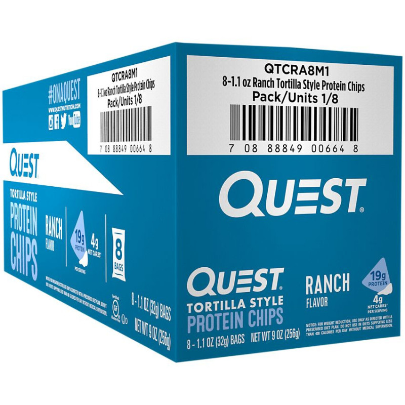 Quest Tortilla Style Protein Chips Ranch (1 bolsa)