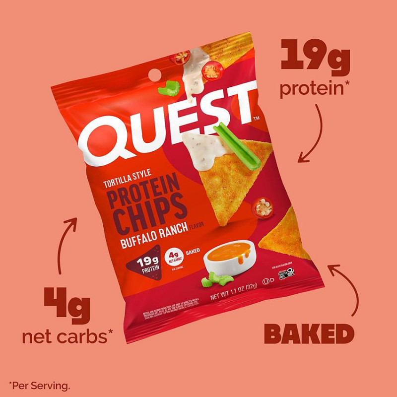Quest Tortilla Style Protein Chips Buffalo Ranch (1 bolsa)