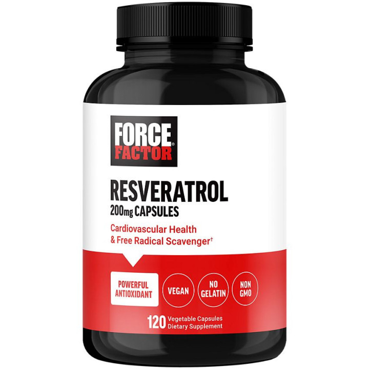 Force Factor Resveratrol  200 mg (120 Cap)
