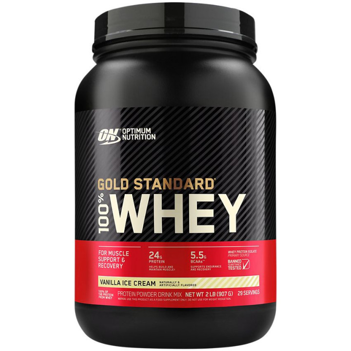 Gold 100% Whey Vanilla Ice Cream (29 serv) 2 lb