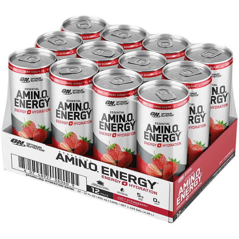 Sparkling Amino Energy + Electrolytes Strawberry (12 fl oz)