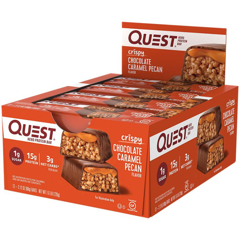 Quest Hero Protein Bar - Crispy Chocolate Caramel Pecan (1 barra)