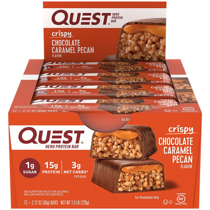 Quest Hero Protein Bar - Crispy Chocolate Caramel Pecan (1 barra)