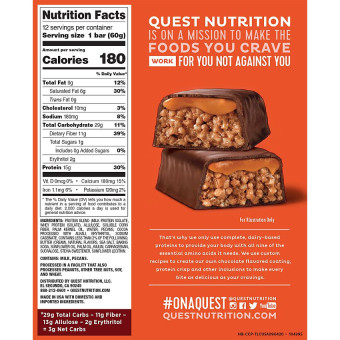 Quest Hero Protein Bar - Crispy Chocolate Caramel Pecan (1 barra)