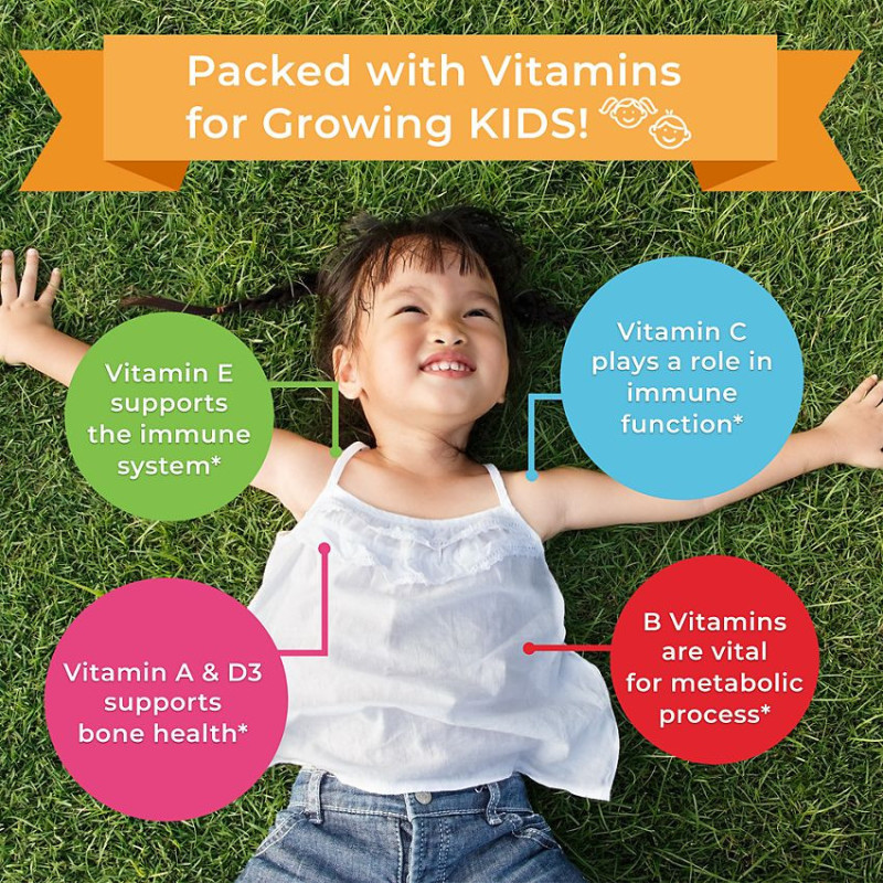 MaryRuths Kids Multivitamin Gummies Strawberry, Papaya, Punch (60 gummies)