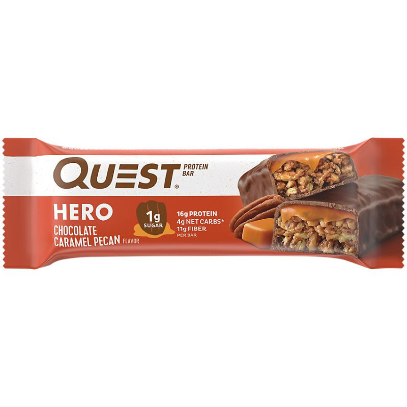 Quest Hero Protein Bar - Crispy Chocolate Caramel Pecan (1 barra)