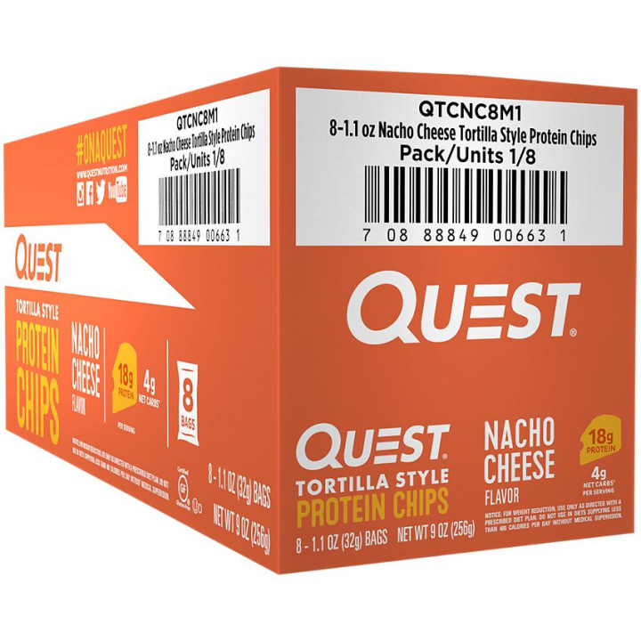 Quest Tortilla Style Protein Chips Nacho (1 bolsa)