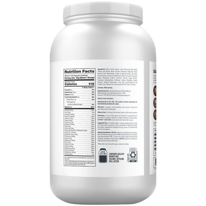Isopure Low Carb Dutch Chocolate (42 serv) 3 lb
