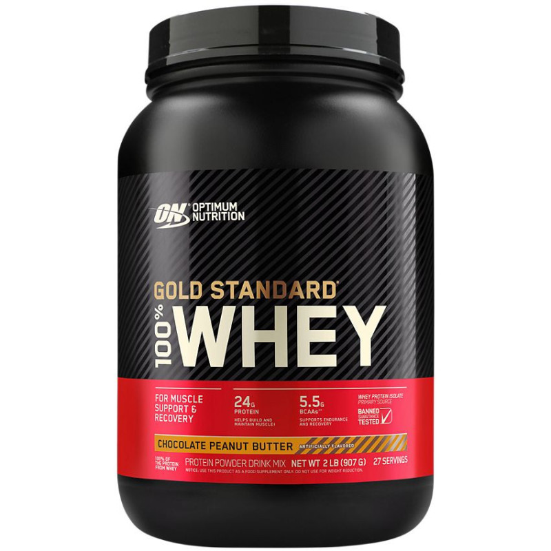 Gold 100% Whey Chocolate Peanut Butter (27 serv) 2 lb
