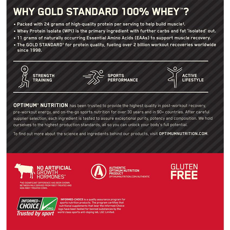 Gold 100% Whey Chocolate Peanut Butter (27 serv) 2 lb