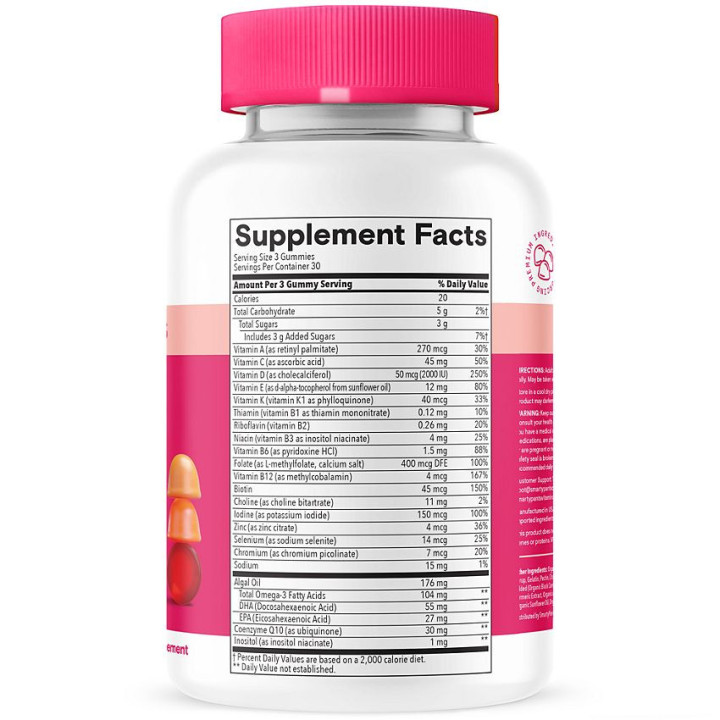 Smarty Pants Womens Plus Multi & Omega 3 (90 gummies)
