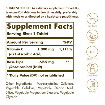 Solgar Vitamin C With Rose Hips 1000 mg (250 tablet)