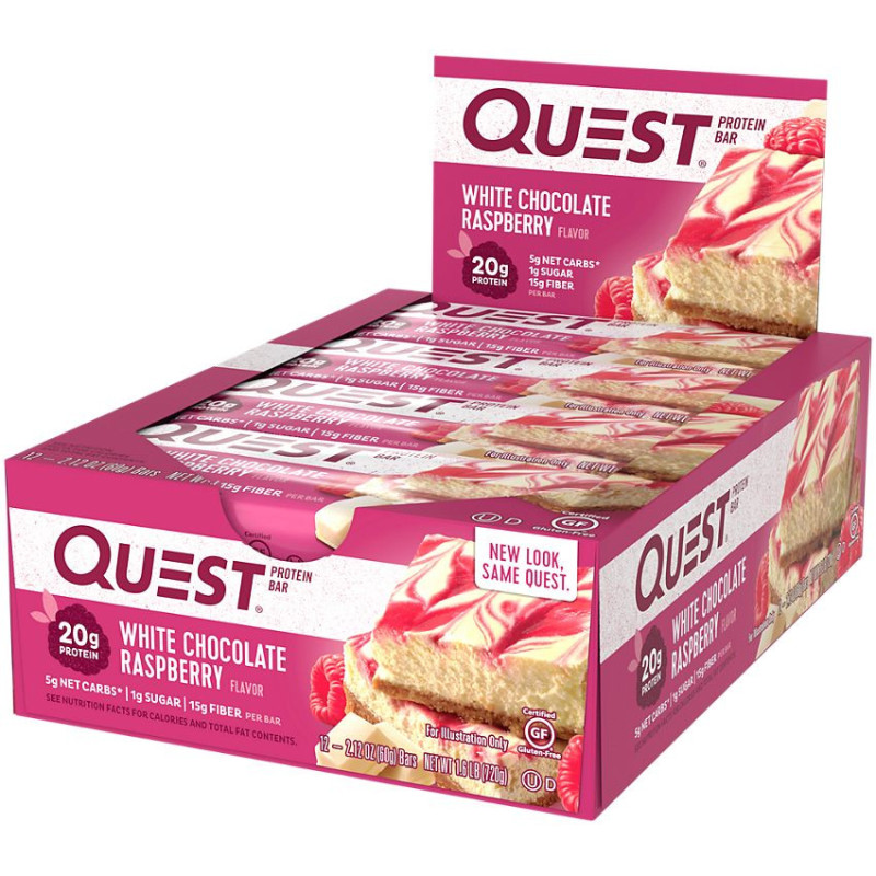Quest Protein Bar White Chocolate Raspberry (1 bar)