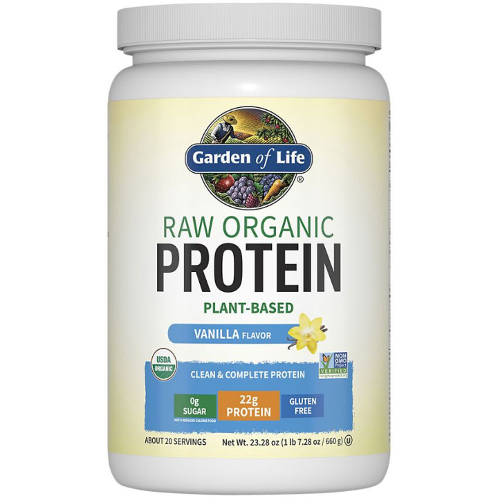 Raw Organic Plant Protein Vanilla (20 serv) 1.4 lb