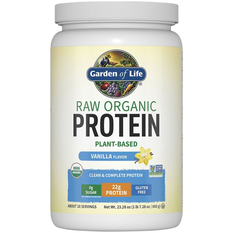 Raw Organic Plant Protein Vanilla (20 serv) 1.4 lb