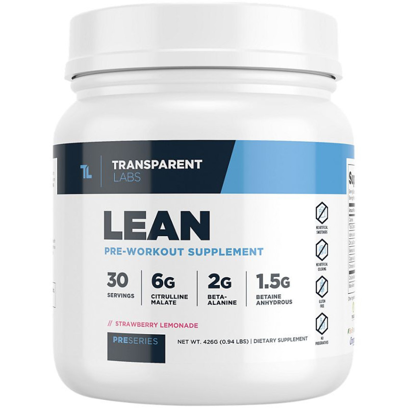 Lean Pre-Workout Strawberry Lemonade (30 Serv) 0.94 lbs