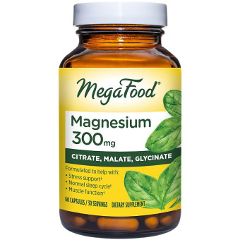 Megafood Magnesium Citrate, Malate & Glycinate 300 mg (60 caps)