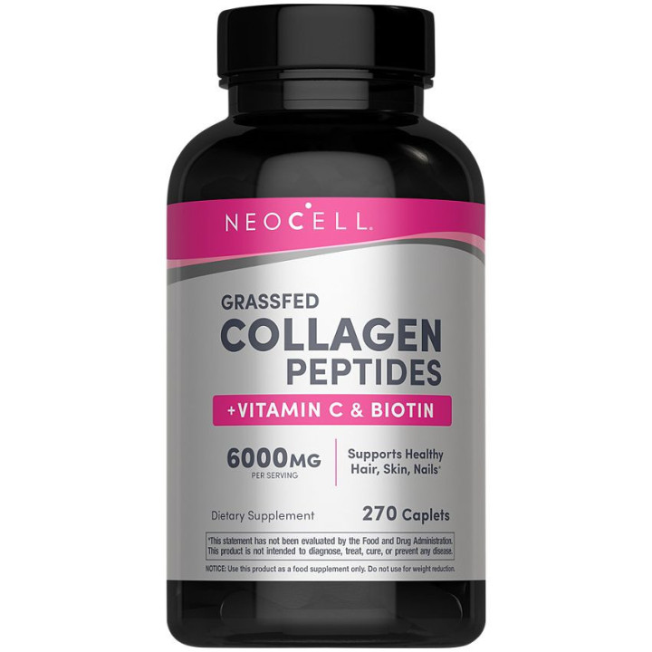 Grassfed Collagen Peptides + Vitamin C & Biotin (270 caplets)
