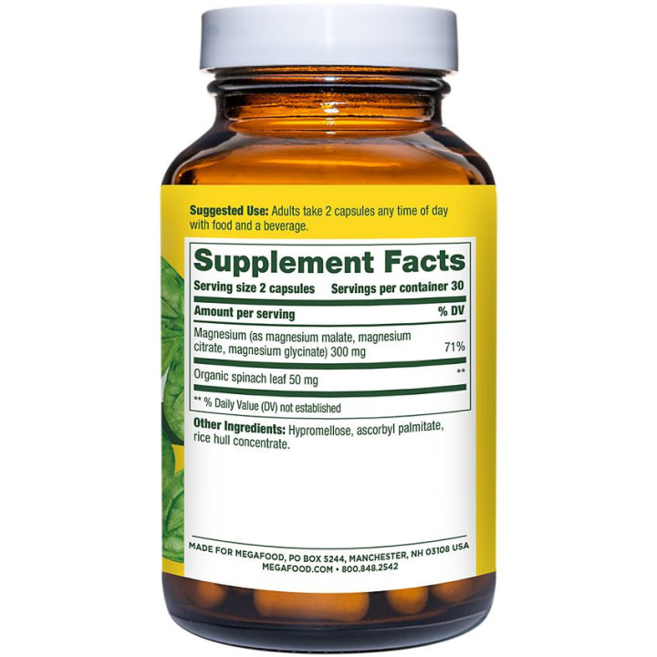 Megafood Magnesium Citrate, Malate & Glycinate 300 mg (60 caps)