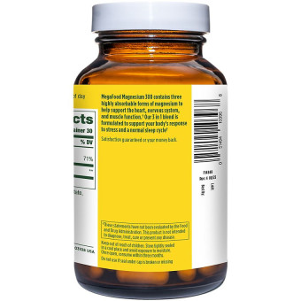 Megafood Magnesium Citrate, Malate & Glycinate 300 mg (60 caps)