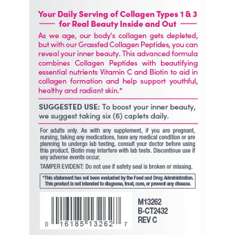 Grassfed Collagen Peptides + Vitamin C & Biotin (270 caplets)