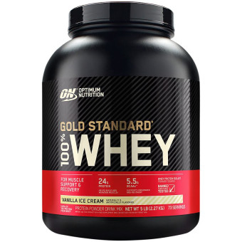 Gold 100% Whey Vanilla Ice Cream (73 serv) 5 lb