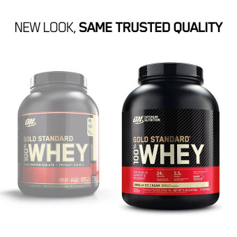 Gold 100% Whey Vanilla Ice Cream (73 serv) 5 lb