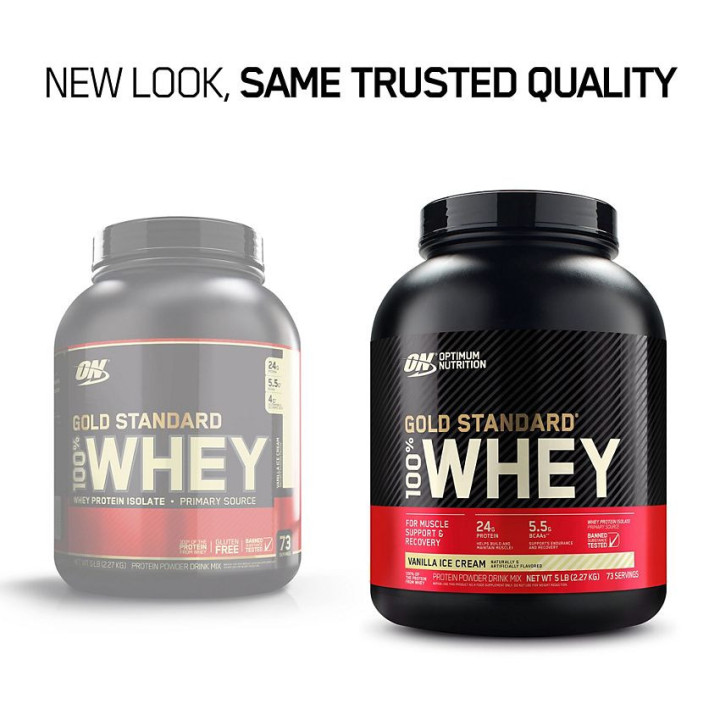 Gold 100% Whey Vanilla Ice Cream (73 serv) 5 lb