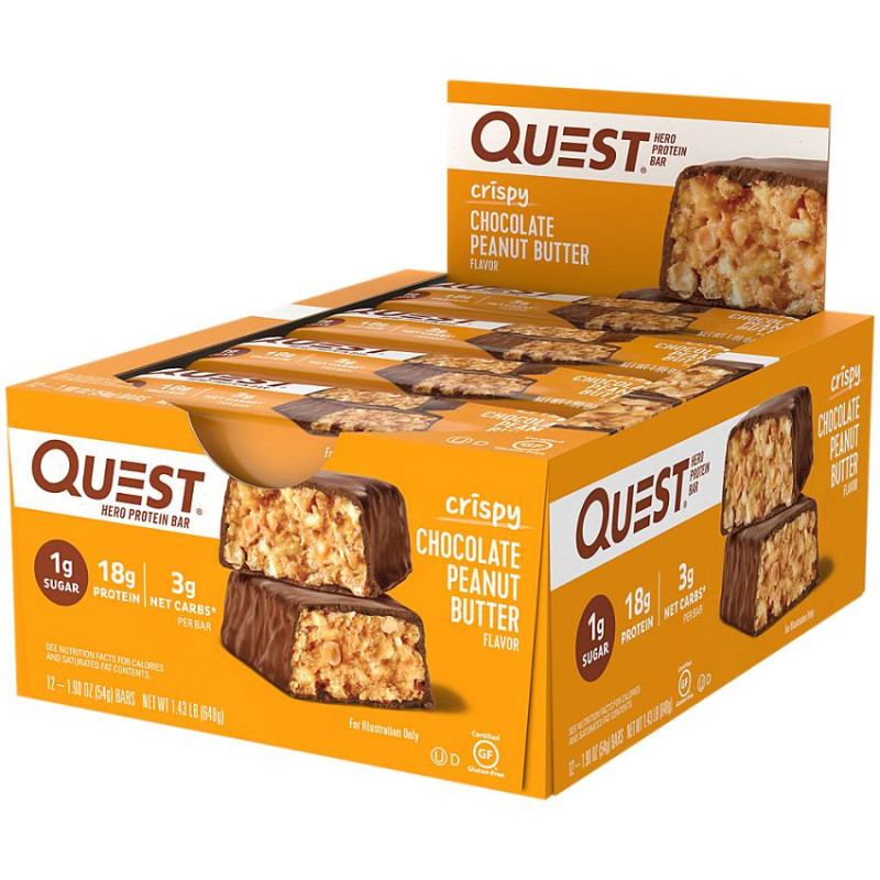 Quest Hero Protein Bar - Crispy Chocolate Peanut Butter (1 barra)