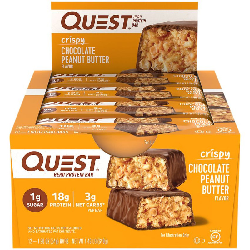 Quest Hero Protein Bar - Crispy Chocolate Peanut Butter (1 barra)