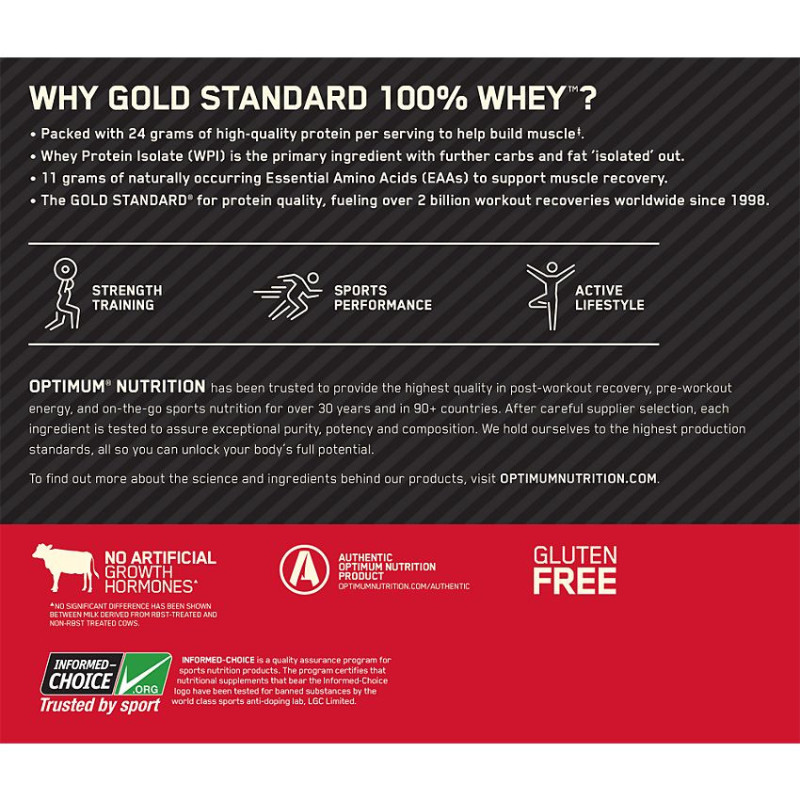 Gold 100% Whey Vanilla Ice Cream (73 serv) 5 lb