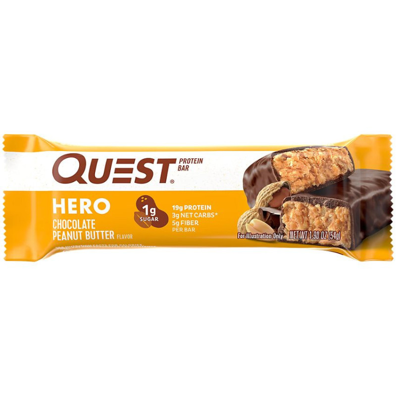 Quest Hero Protein Bar - Crispy Chocolate Peanut Butter (1 barra)