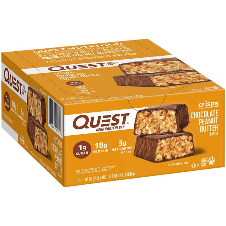 Quest Hero Protein Bar - Crispy Chocolate Peanut Butter (1 barra)