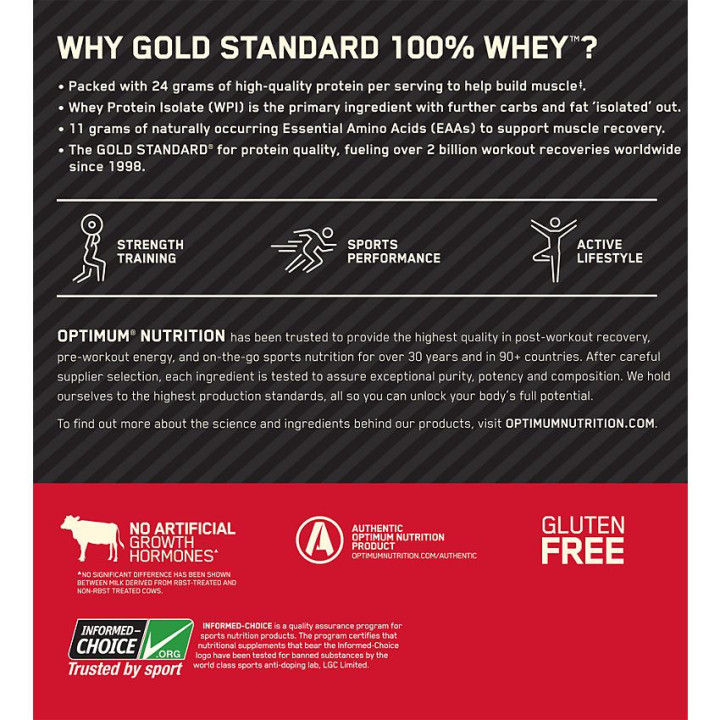 Gold 100% Whey Double Rich Chocolate (29 serv) 2 lb