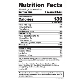 Grass Fed Isolate Cereal Splash (30 serv) 2.26 Lbs